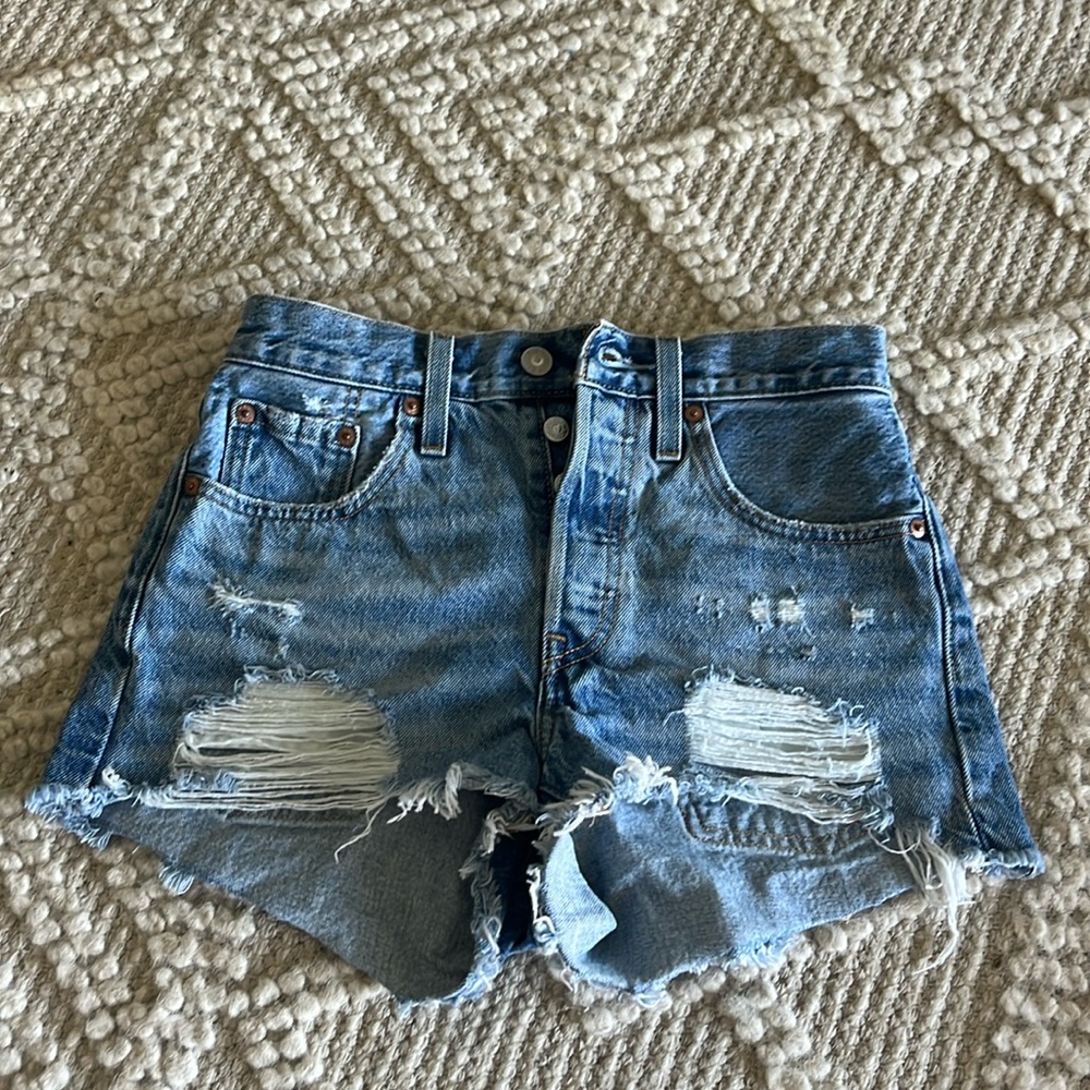 Levi Strauss denim shorts, NEVER WORN. Size W24